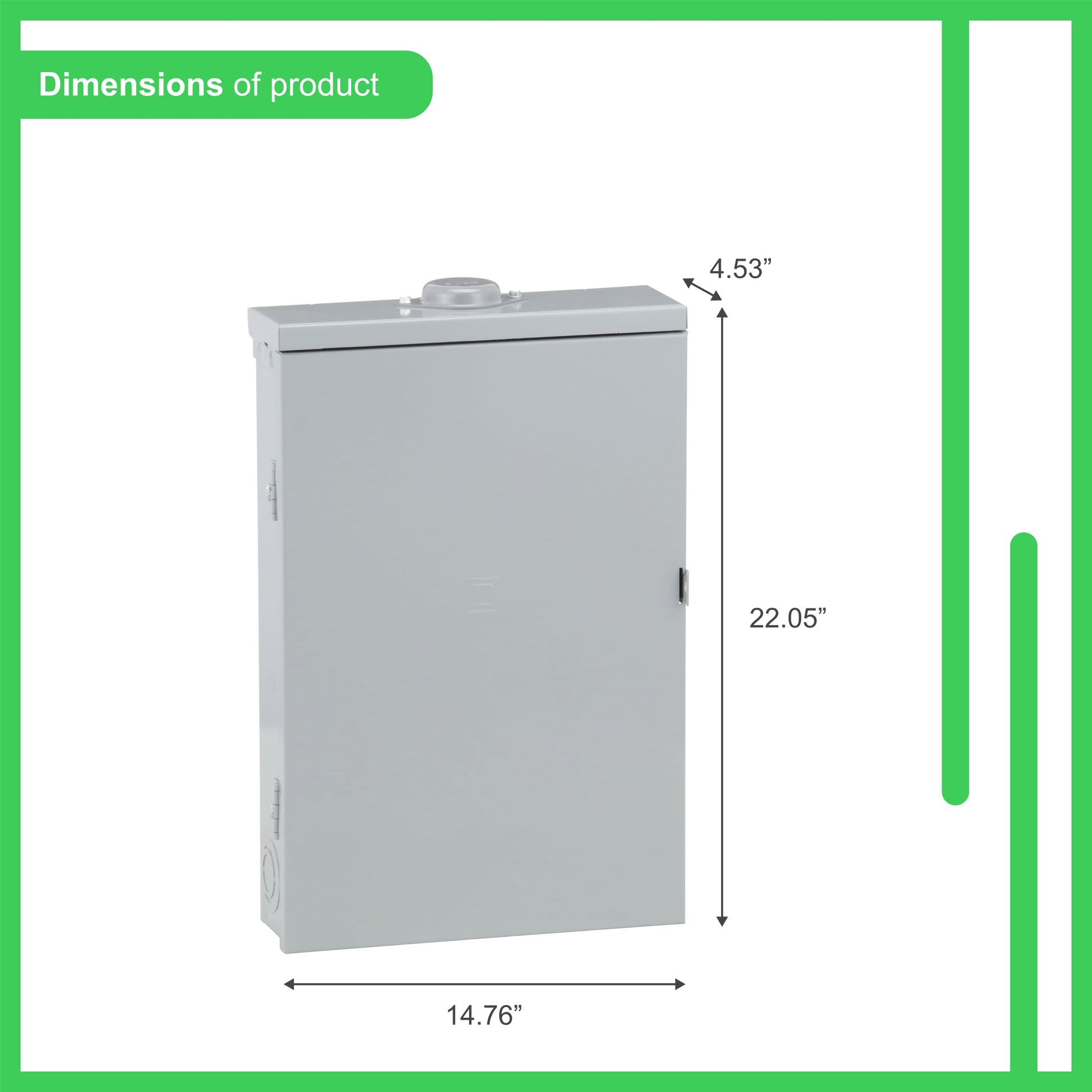 Square D Homeline 100-Amp 20-space load center - angle view