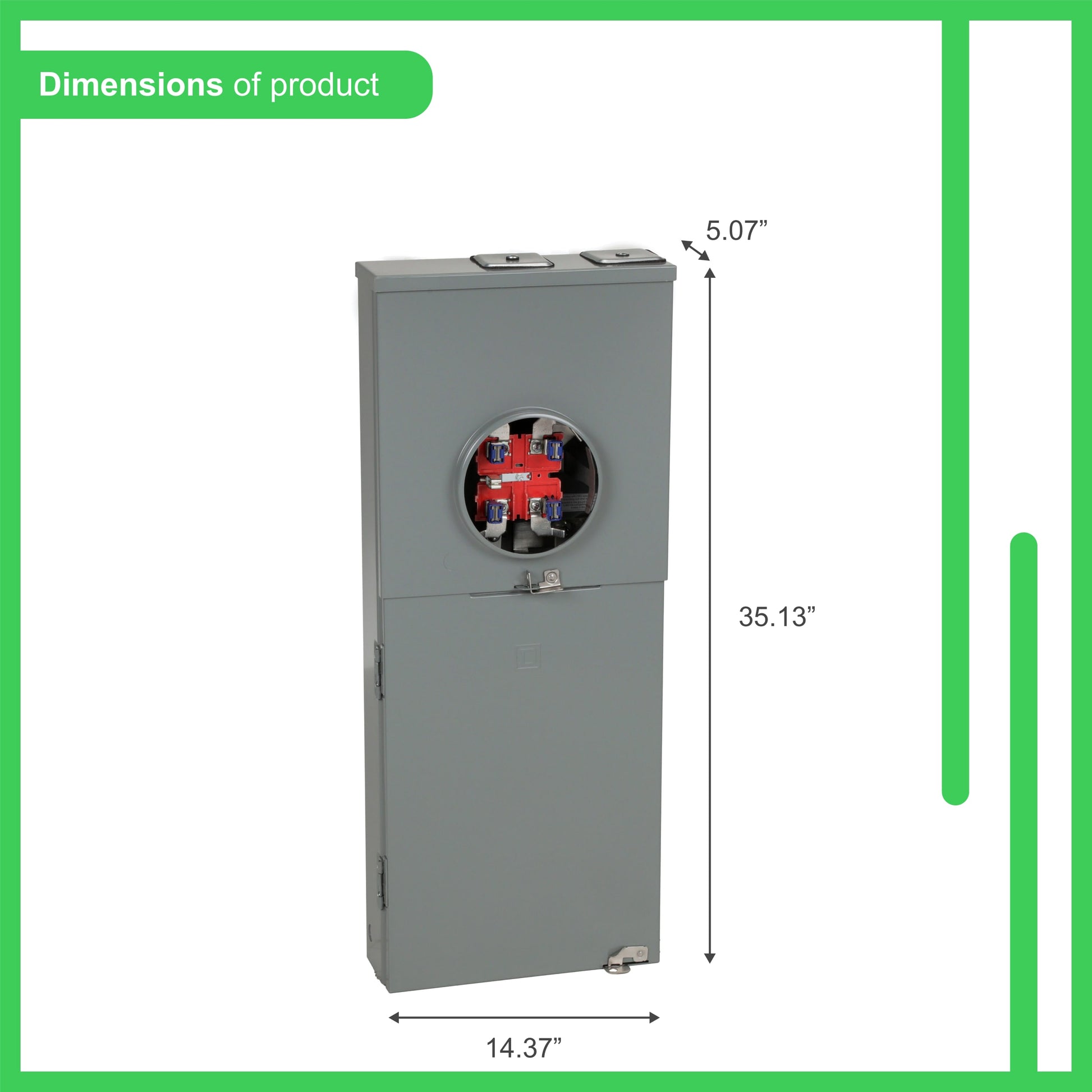 Square D Homeline Ringless Overhead/Underground 200-Amp 8-space load center - angle view