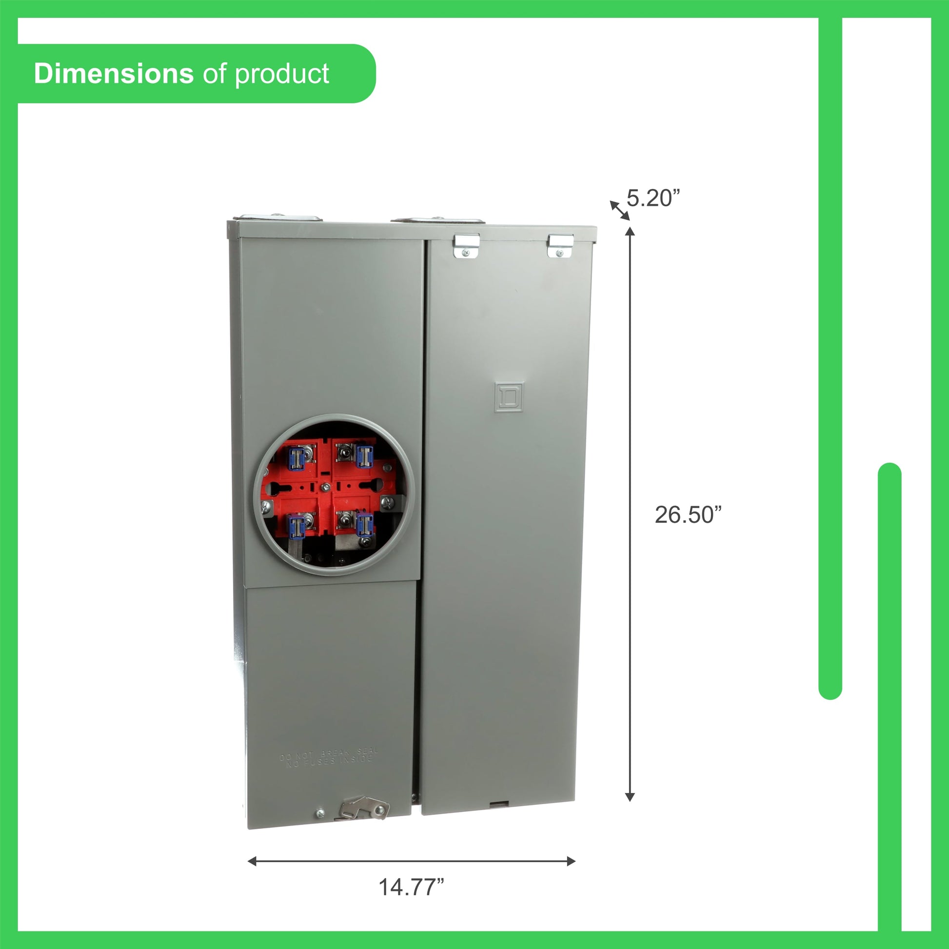 Square D Homeline Ring Type Overhead/Underground 100-Amp 16-space load center - interior view
