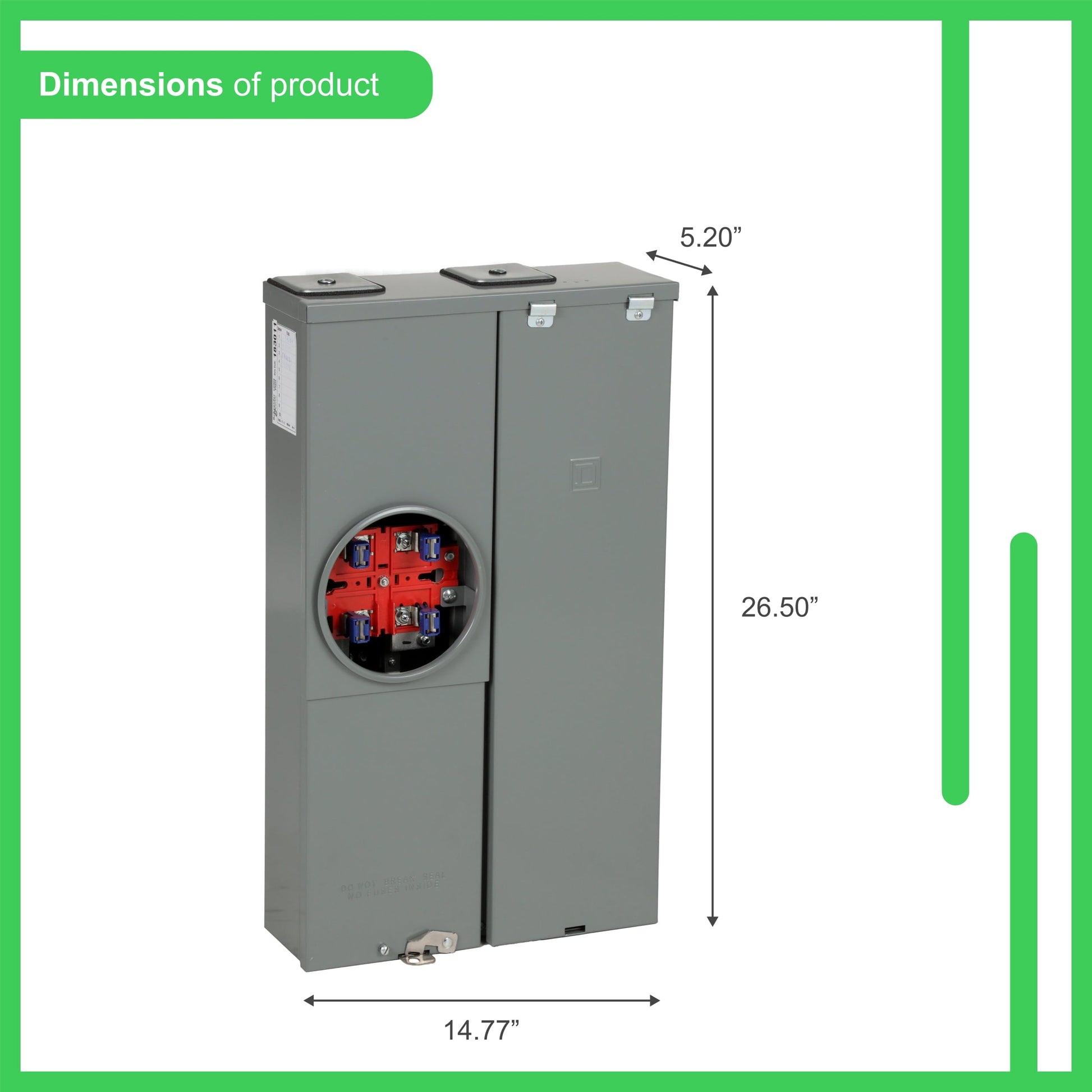 Square D Homeline Ring Type Overhead/Underground 125-Amp 16-space load center - angle view