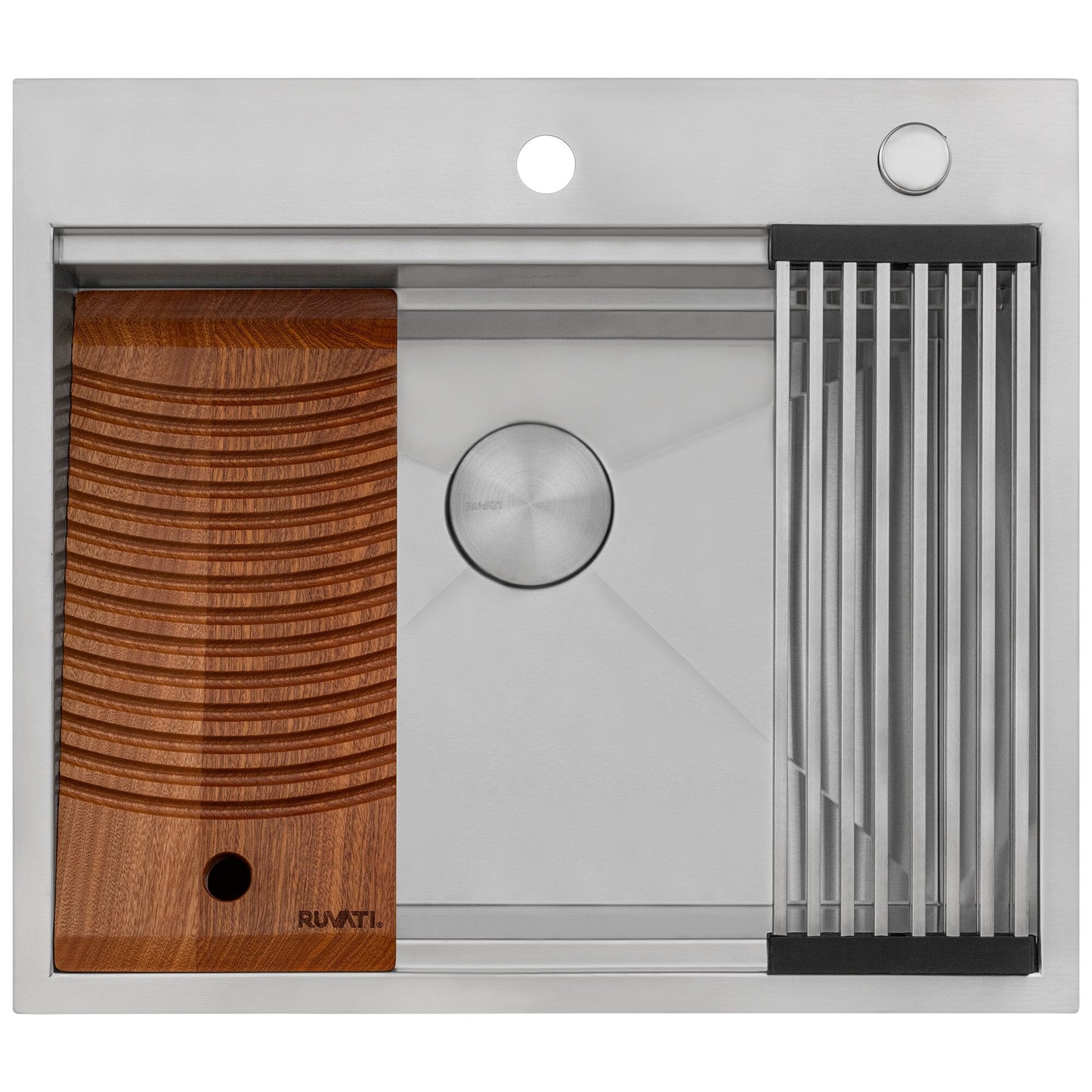 Ruvati Stainless Steel Undermount Laundry Sink with Drain - 21" x 18"