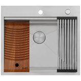 Ruvati Stainless Steel Undermount Laundry Sink with Drain - 21" x 18"