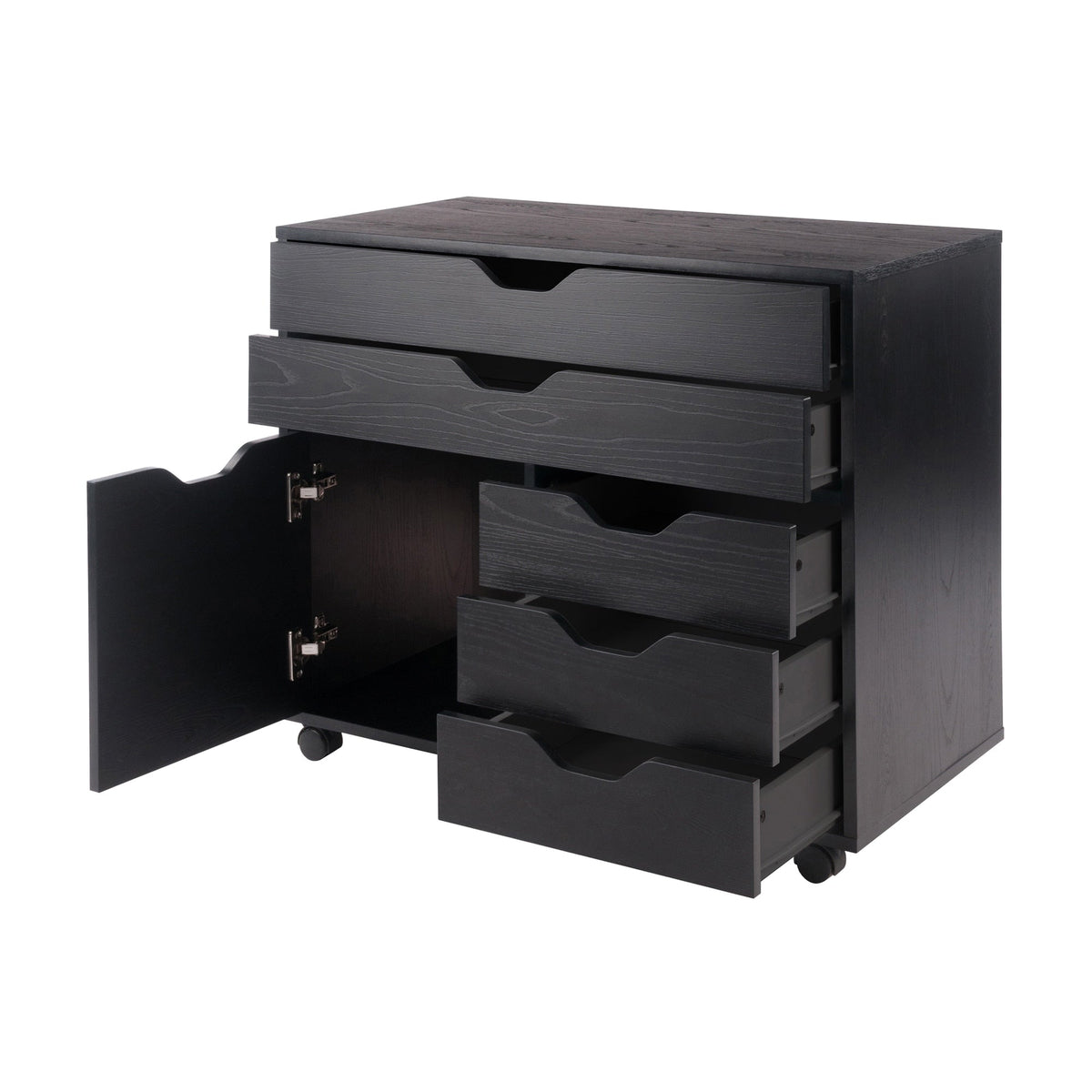 Winsome Wood Halifax Black 5-Drawer 30.71-in File Cabinet