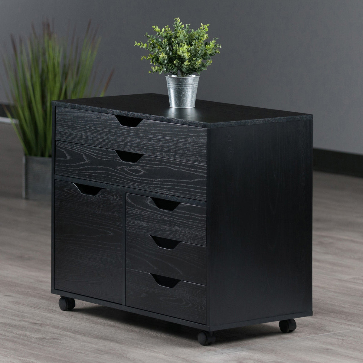 Winsome Wood Halifax Black 5-Drawer 30.71-in File Cabinet