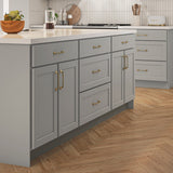 Hugo&Borg PRO Jasper 24-in W x 34.5-in H x 24-in D Whisper Gray 1-Drawer Base Ready To Assemble Plywood Cabinet (Flat Panel Shaker Style)
