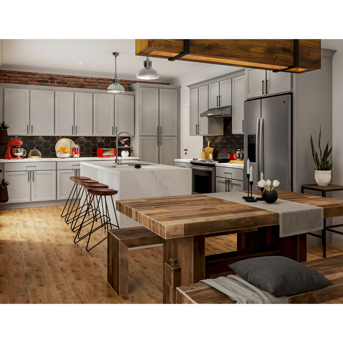 Hugo&Borg PRO Jasper 24-in W x 42-in H x 24-in D Whisper Gray Diagonal Wall Ready To Assemble Plywood Cabinet (Flat Panel Shaker Door Style)