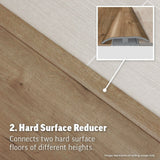 SimpleSolutions Ridge Line Mix 2-in x 78.7-in Vinyl Floor 4-in-1 Multi-purpose Moulding