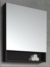 Fresca 24-in x 33.5-in Fog Free Surface Mount Espresso Mirrored Medicine Cabinet
