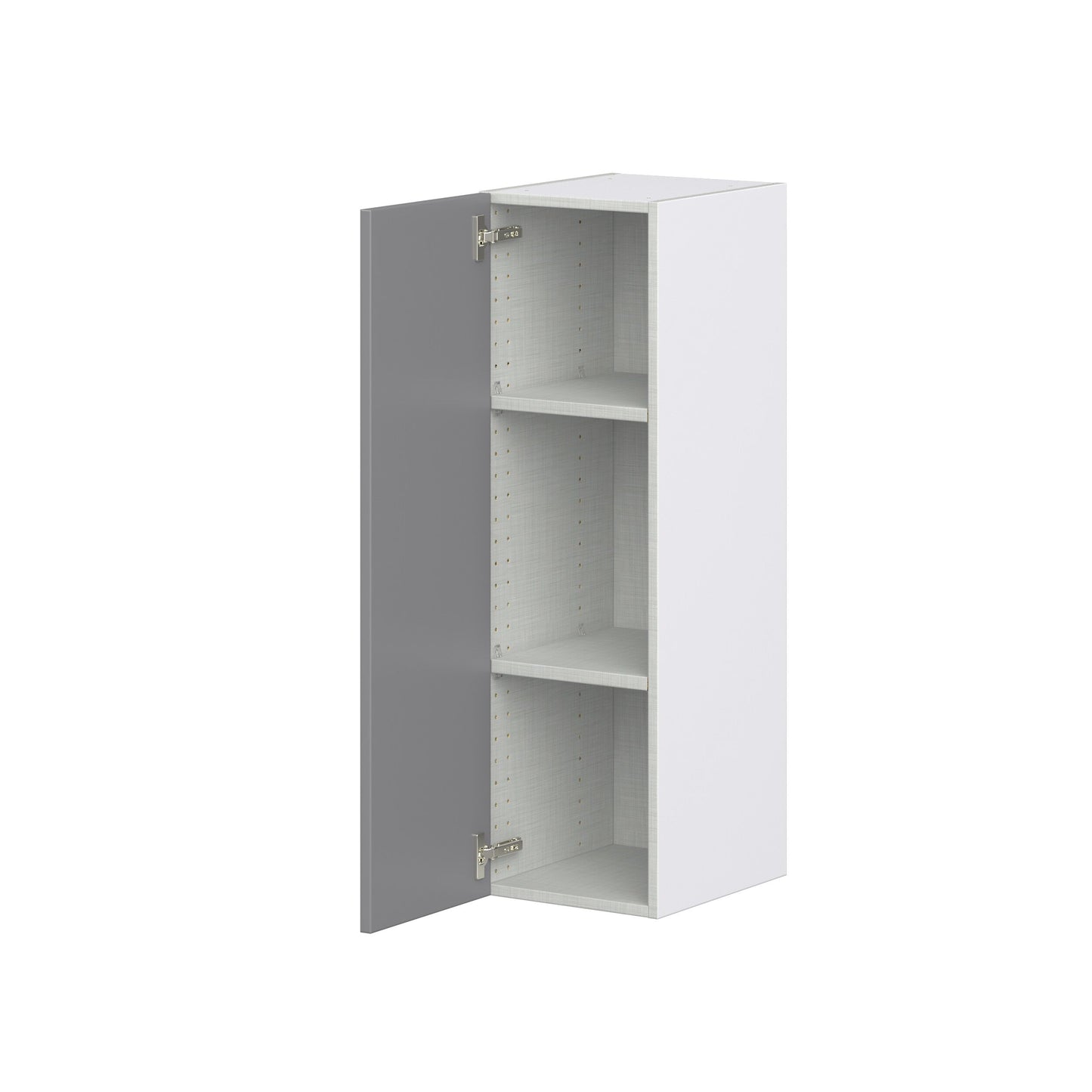 Hugo&Borg Beaumont 12-in W x 40-in H x 14-in D Slate Gray Wall Fully Assembled Cabinet (Recessed Panel Shaker Door Style)