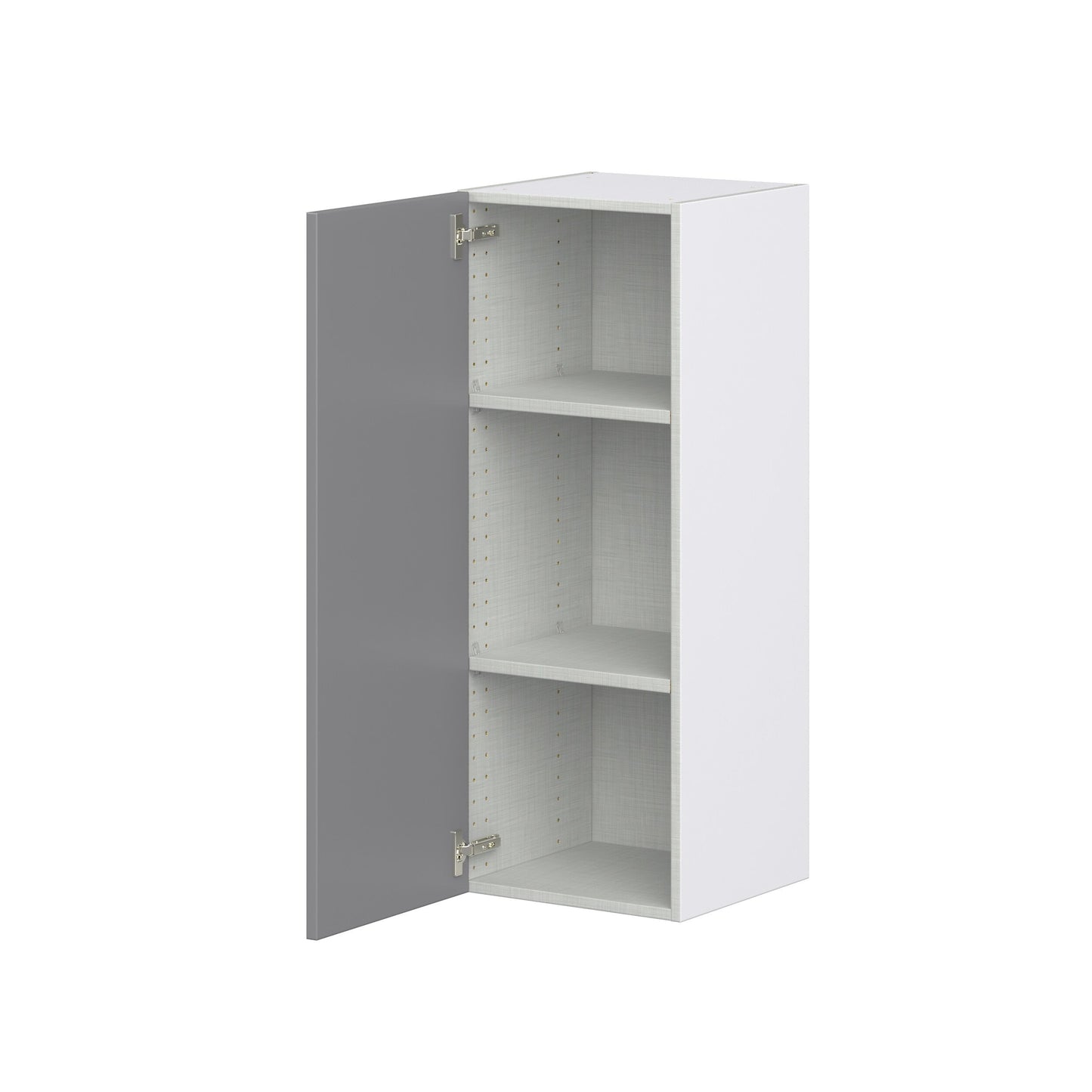 Hugo&Borg Beaumont 15-in W x 40-in H x 14-in D Slate Gray Wall Fully Assembled Cabinet (Recessed Panel Shaker Door Style)