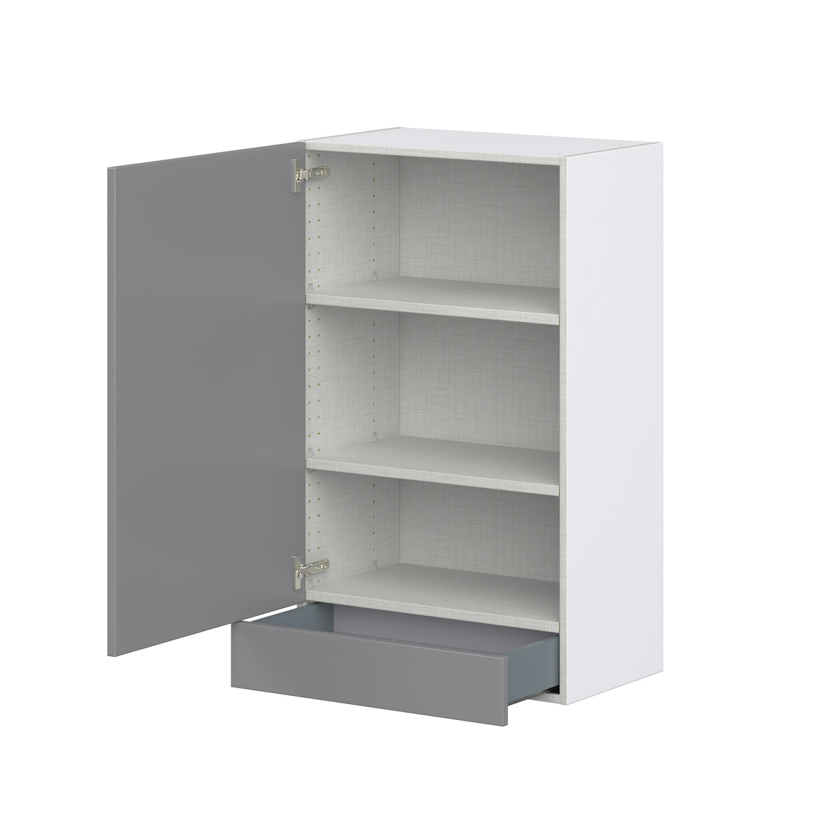 Hugo&Borg Beaumont 24-in W x 40-in H x 14-in D Slate Gray 1-Drawer Wall Fully Assembled Cabinet (Recessed Panel Shaker Style)