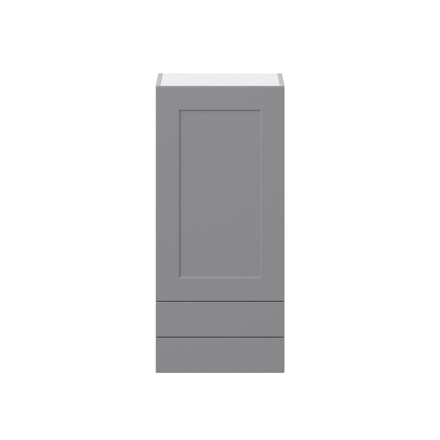 Hugo&Borg Beaumont 18-in W x 40-in H x 14-in D Slate Gray 2-Drawers Wall Fully Assembled Cabinet (Recessed Panel Shaker Style)