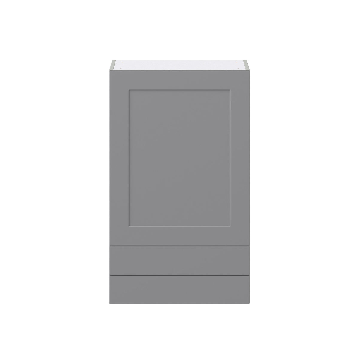 Hugo&Borg Beaumont 24-in W x 40-in H x 14-in D Slate Gray 2-Drawers Wall Fully Assembled Cabinet (Recessed Panel Shaker Style)