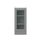 Hugo&Borg Beaumont 18-in W x 40-in H x 14-in D Slate Gray 1-Drawer Wall Fully Assembled Cabinet (Recessed Panel Shaker Style)