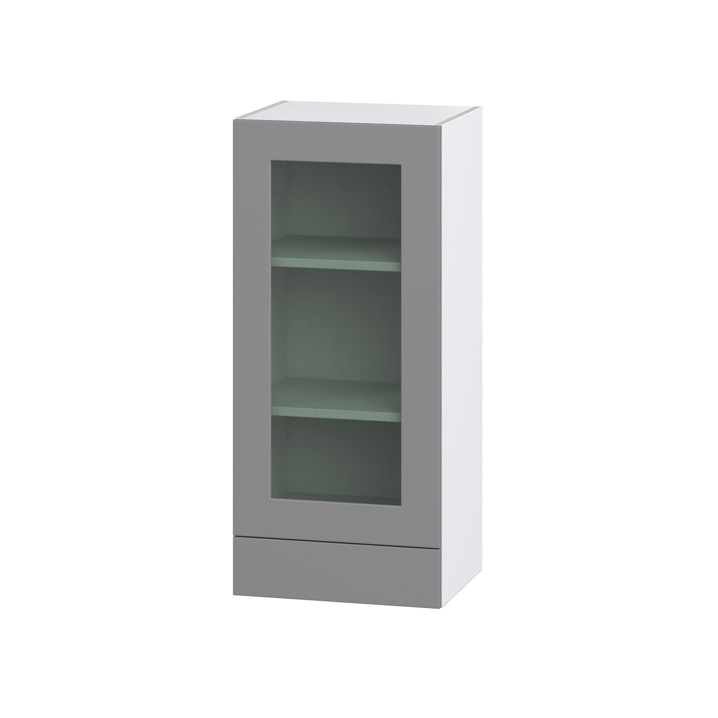 Hugo&Borg Beaumont 18-in W x 40-in H x 14-in D Slate Gray 1-Drawer Wall Fully Assembled Cabinet (Recessed Panel Shaker Style)