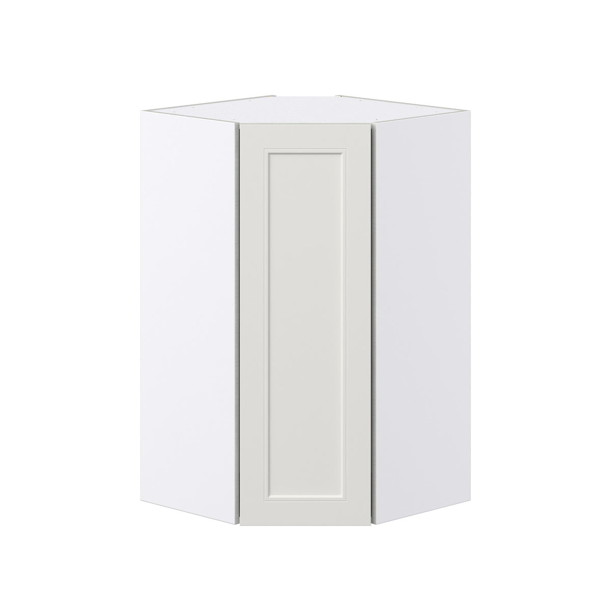 Hugo&Borg Belcourt 24-in W x 40-in H x 14-in D Gray Painted Diagonal Corner Wall Fully Assembled Cabinet (Recessed Panel Shaker Style)