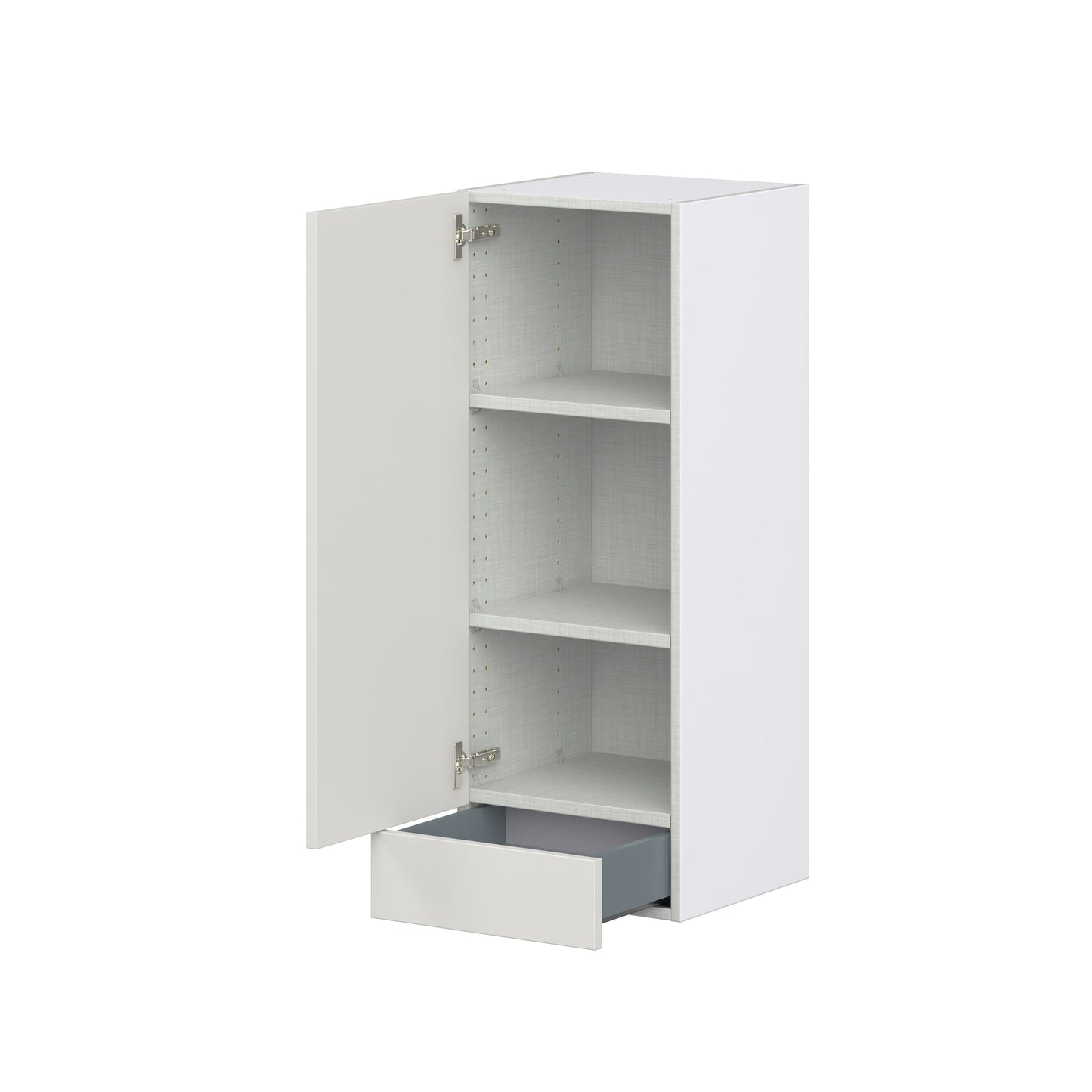 Hugo&Borg Belcourt 15-in W x 40-in H x 14-in D Gray Painted 1-Drawer Wall Fully Assembled Cabinet (Recessed Panel Shaker Style)