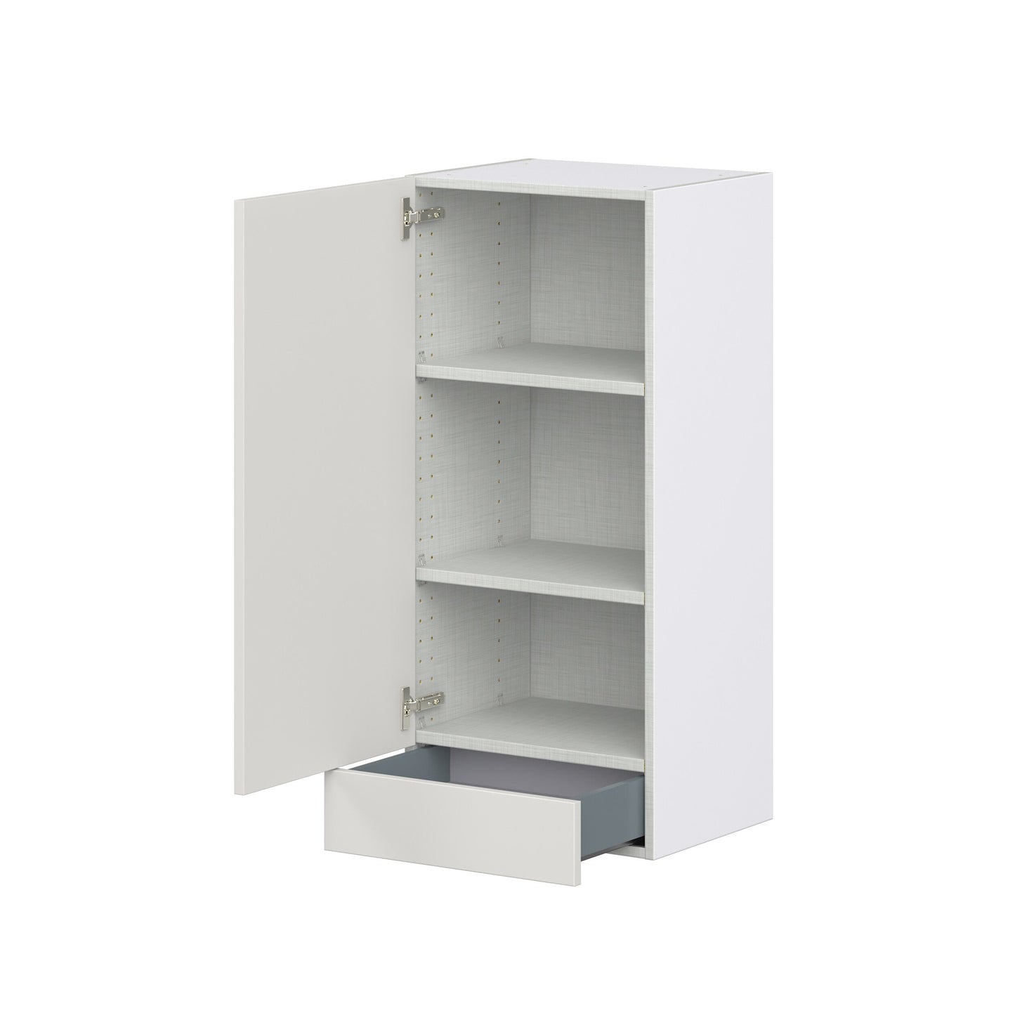Hugo&Borg Belcourt 18-in W x 40-in H x 14-in D Gray Painted 1-Drawer Wall Fully Assembled Cabinet (Recessed Panel Shaker Style)