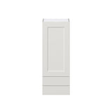 Hugo&Borg Belcourt 15-in W x 40-in H x 14-in D Gray Painted 2-Drawers Wall Fully Assembled Cabinet (Recessed Panel Shaker Style)