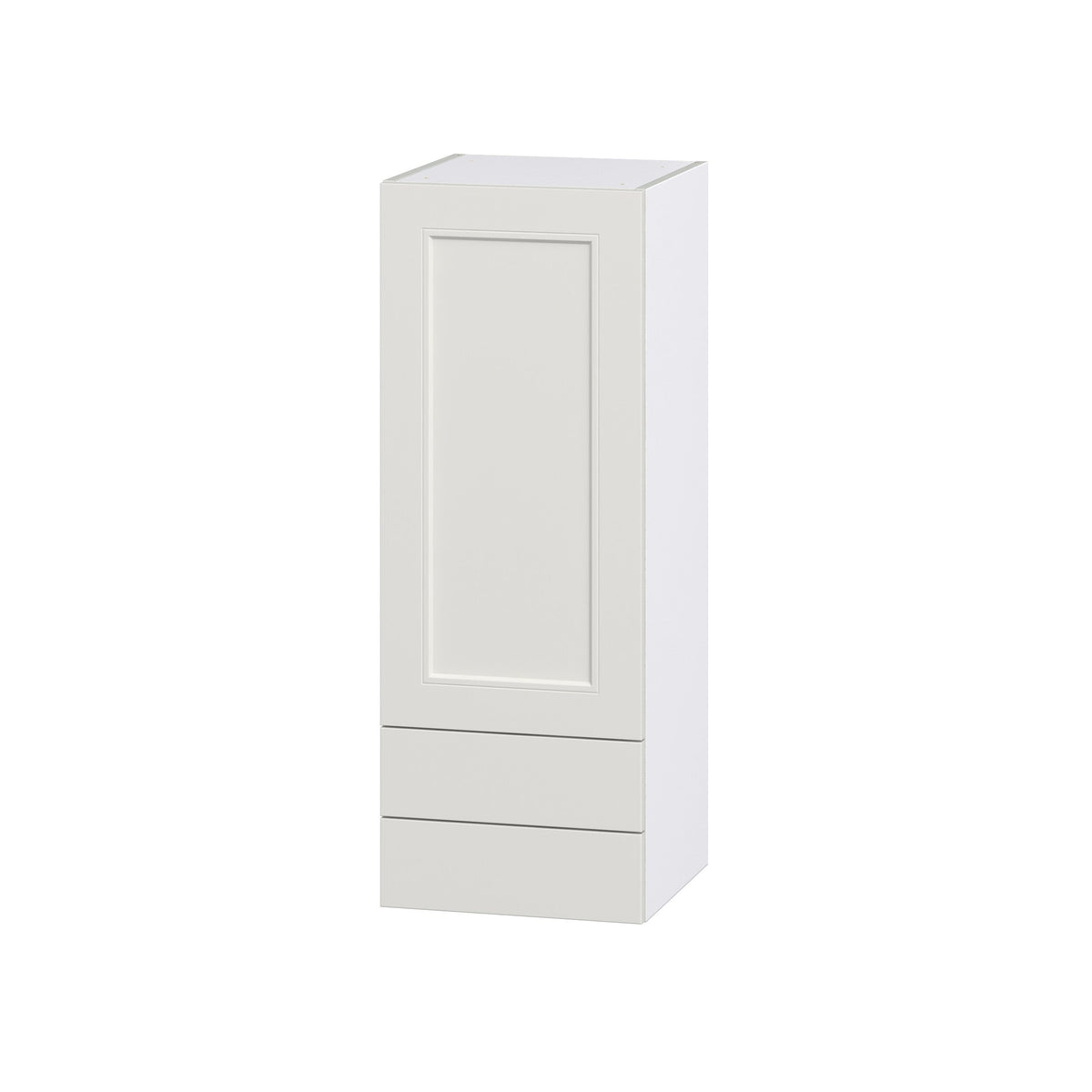 Hugo&Borg Belcourt 15-in W x 40-in H x 14-in D Gray Painted 2-Drawers Wall Fully Assembled Cabinet (Recessed Panel Shaker Style)