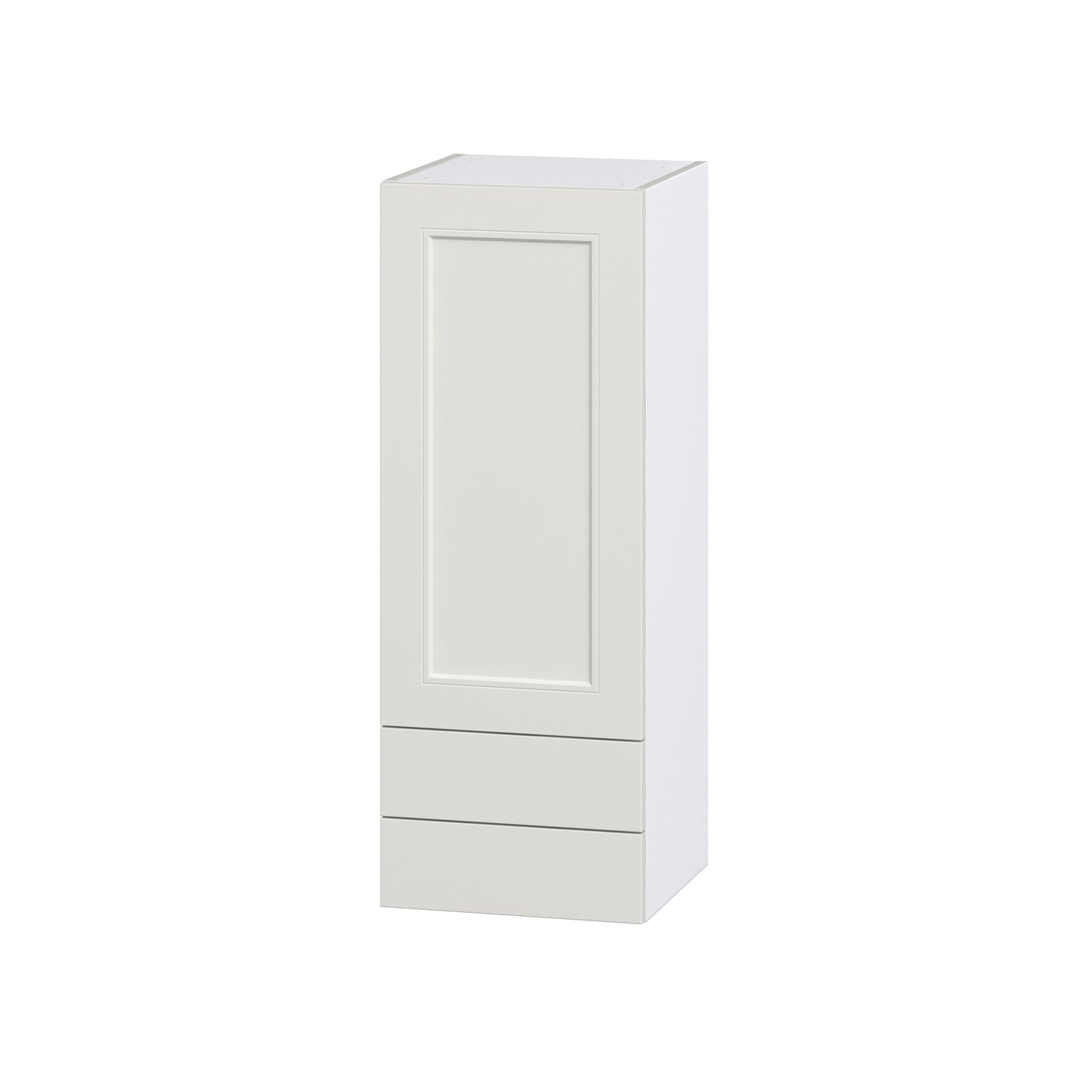 Hugo&Borg Belcourt 15-in W x 40-in H x 14-in D Gray Painted 2-Drawers Wall Fully Assembled Cabinet (Recessed Panel Shaker Style)