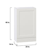 Hugo&Borg Belcourt 24-in W x 40-in H x 14-in D Gray Painted 1-Drawer Wall Fully Assembled Cabinet (Recessed Panel Shaker Style)
