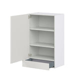 Hugo&Borg Belcourt 24-in W x 40-in H x 14-in D Gray Painted 1-Drawer Wall Fully Assembled Cabinet (Recessed Panel Shaker Style)
