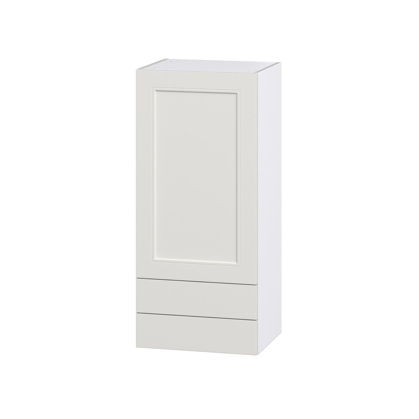 Hugo&Borg Belcourt 18-in W x 40-in H x 14-in D Gray Painted 2-Drawers Wall Fully Assembled Cabinet (Recessed Panel Shaker Style)