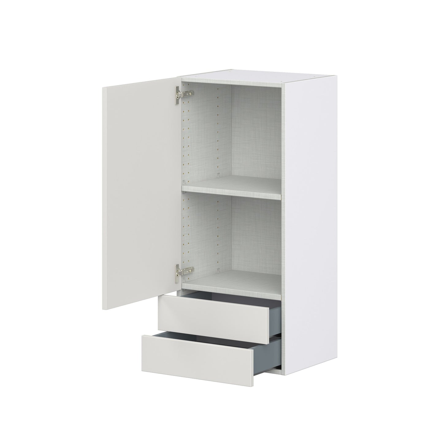 Hugo&Borg Belcourt 18-in W x 40-in H x 14-in D Gray Painted 2-Drawers Wall Fully Assembled Cabinet (Recessed Panel Shaker Style)