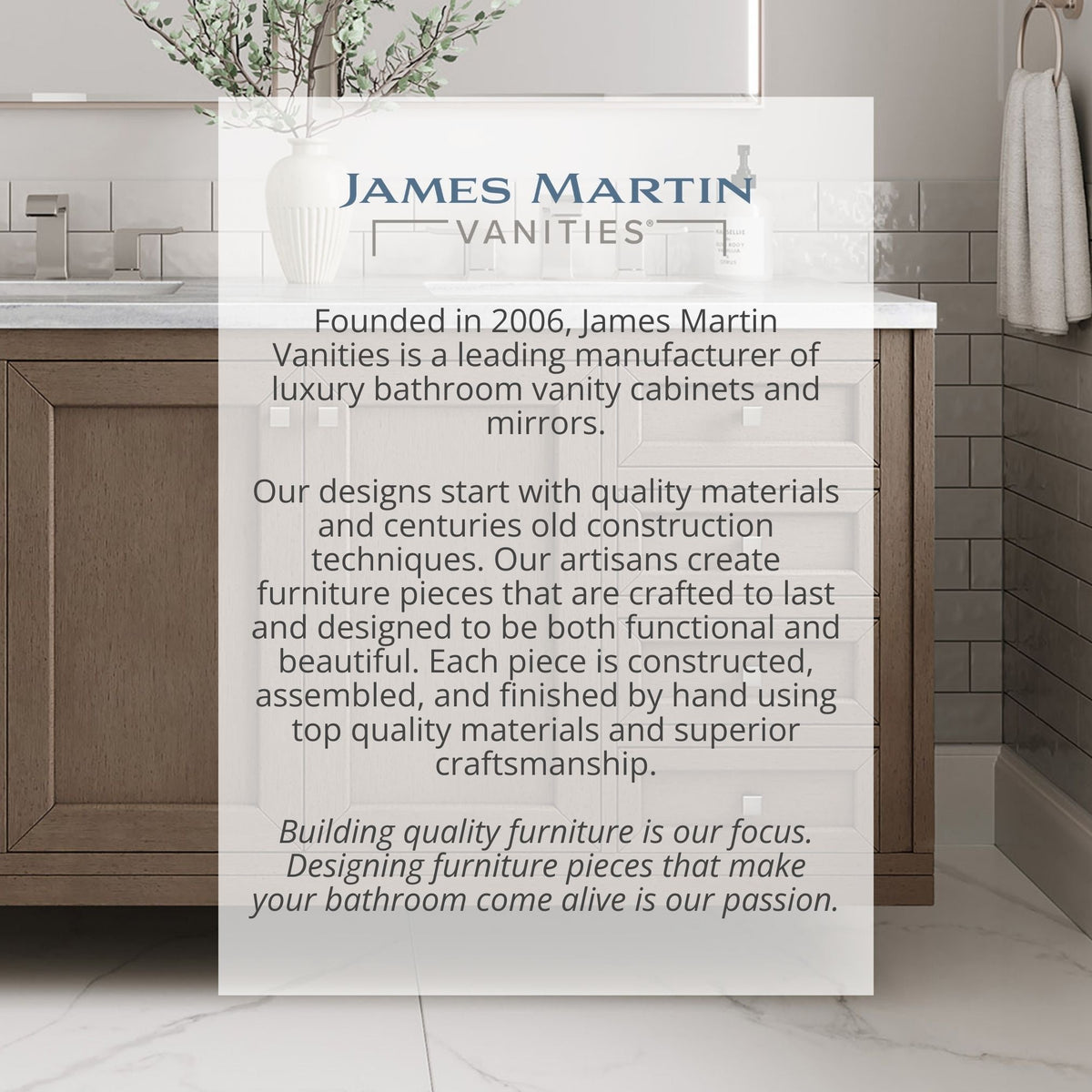 James Martin Vanities Brookfield 20.5-in x 65-in x 16.3-in Bright White Freestanding Soft Close Linen Cabinet