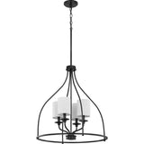 Progress Lighting Bonita 4-Light Matte Black Transitional Chandelier