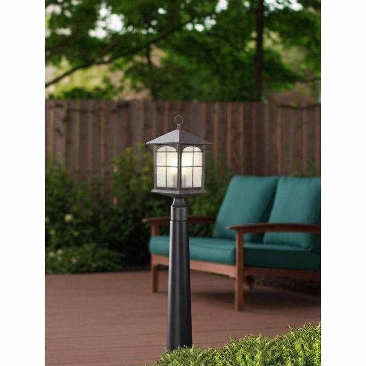 Home Decorators Collection Brimfield 3-Light Outdoor Aged Iron Post Light