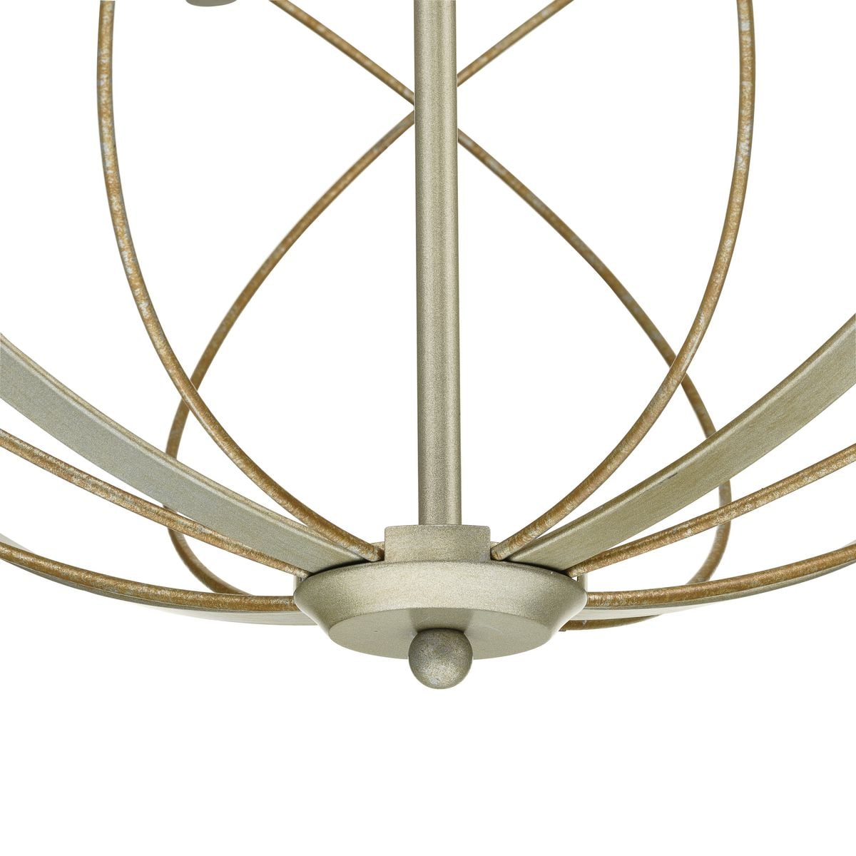 Progress Lighting Brandywine 6-Light Silver Ridge Transitional Globe Large Hanging Pendant Light