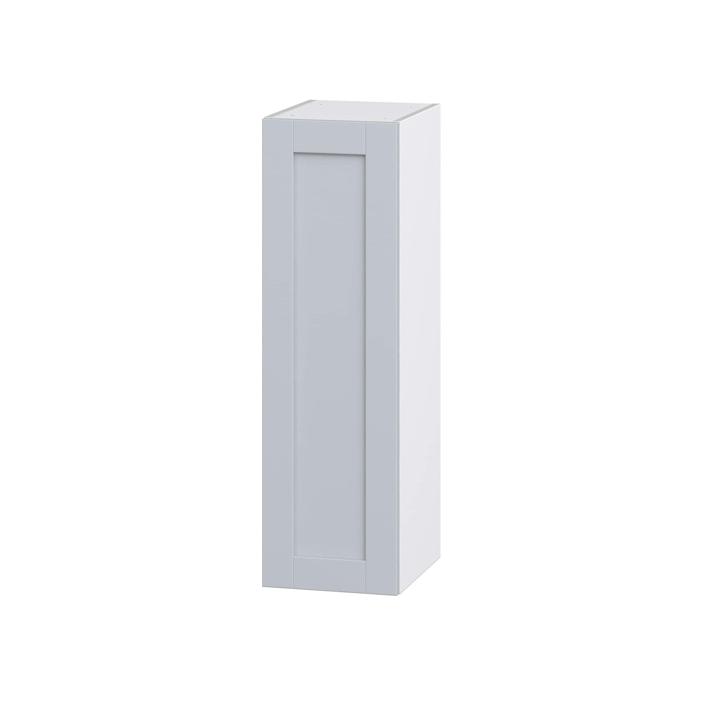 Hugo&Borg Charlesberg 12-in W x 40-in H x 14-in D Gray Wall Fully Assembled Cabinet (Recessed Panel Shaker Door Style)