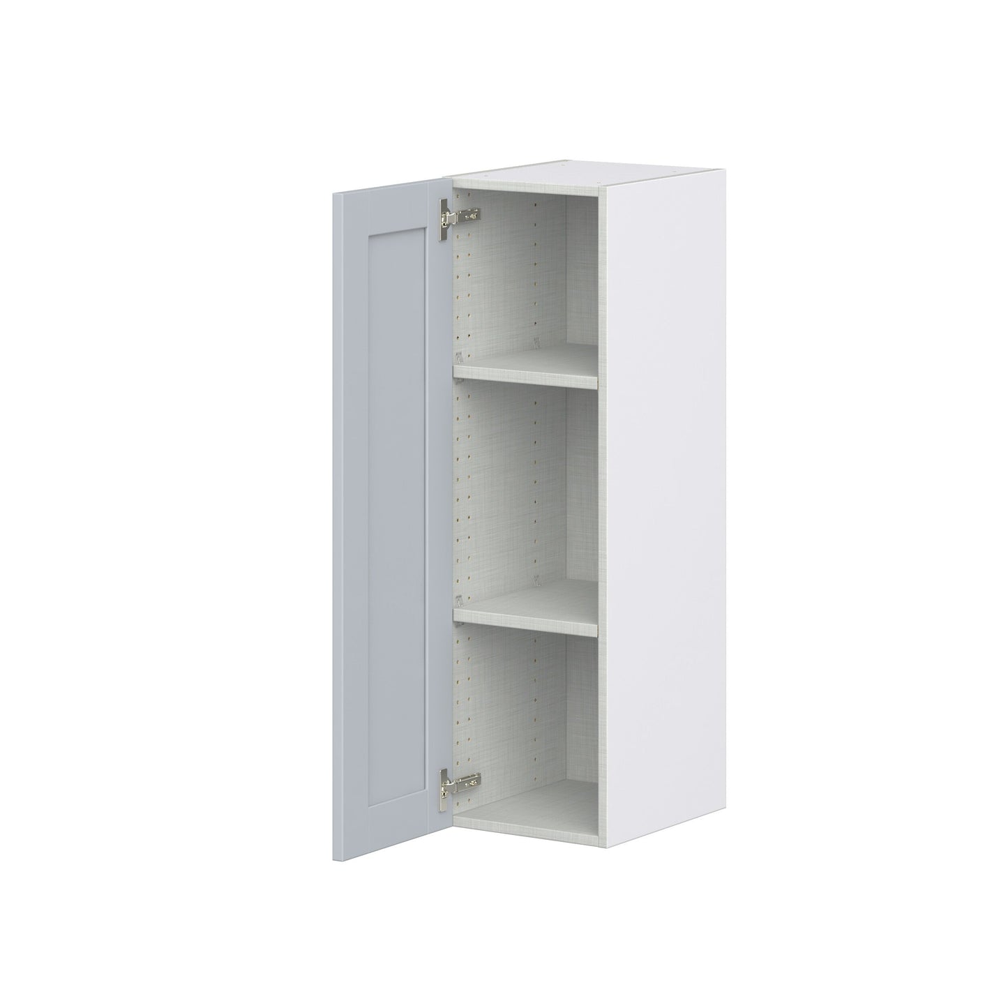 Hugo&Borg Charlesberg 12-in W x 40-in H x 14-in D Gray Wall Fully Assembled Cabinet (Recessed Panel Shaker Door Style)