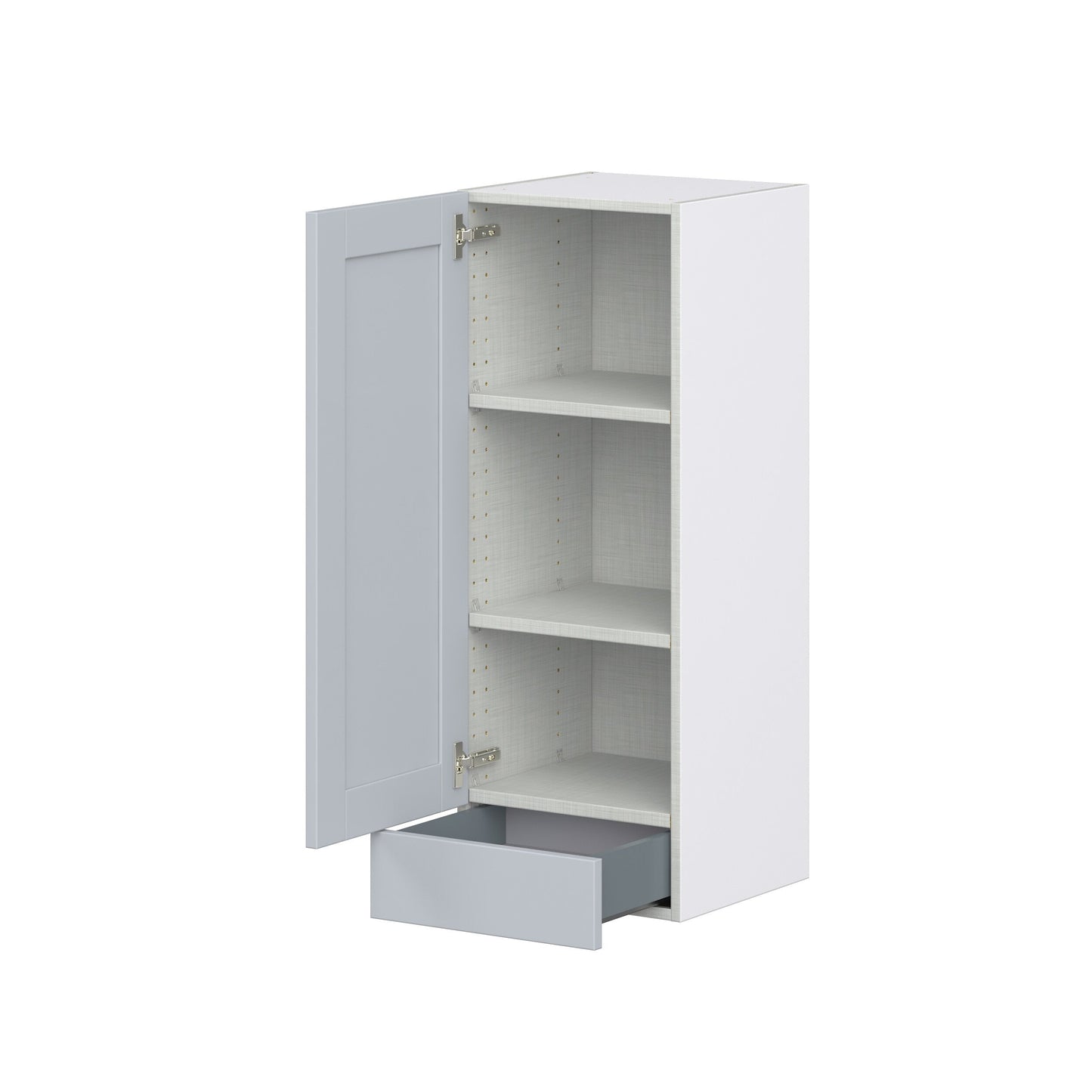 Hugo&Borg Charlesberg 15-in W x 40-in H x 14-in D Gray 1-Drawer Wall Fully Assembled Cabinet (Recessed Panel Shaker Style)
