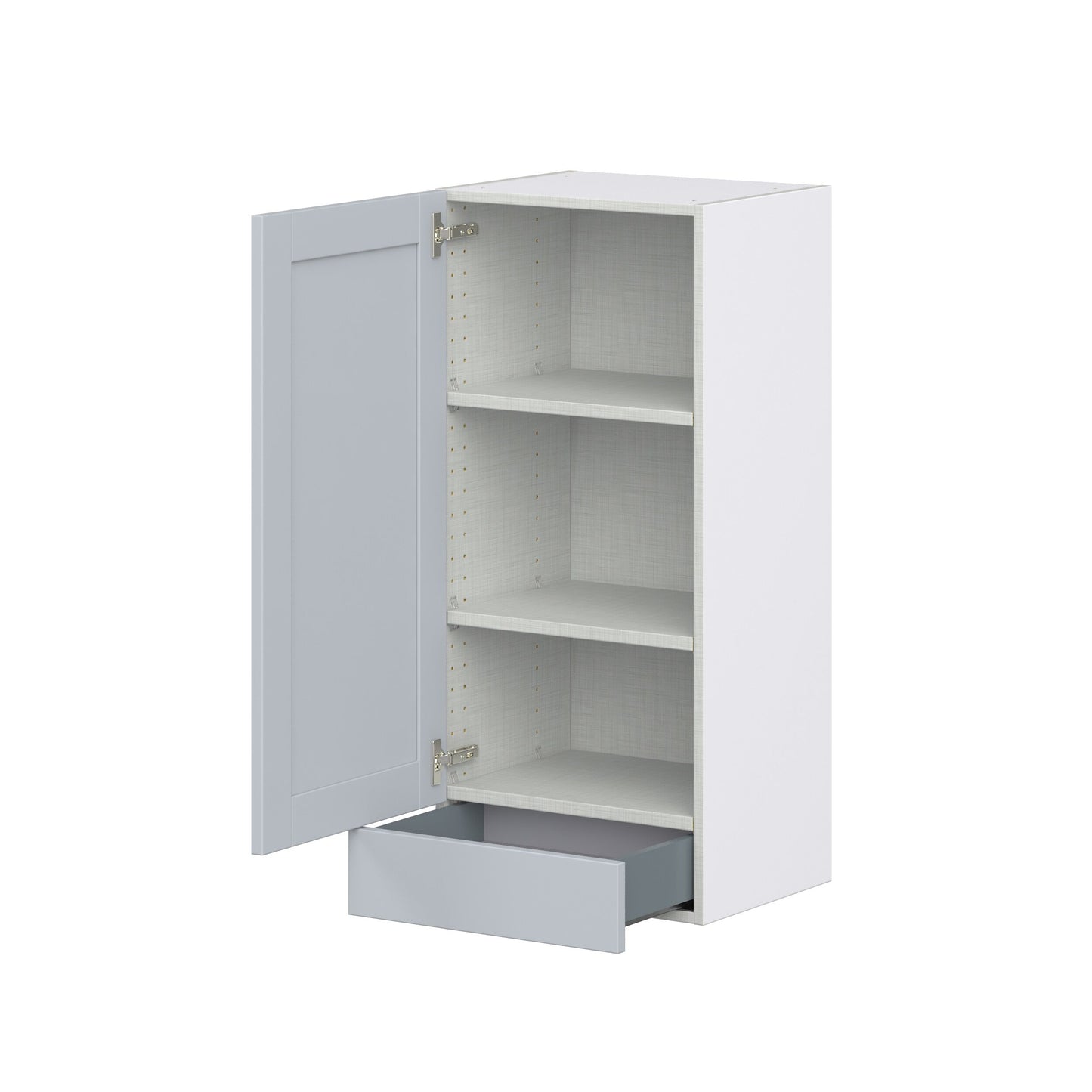 Hugo&Borg Charlesberg 18-in W x 40-in H x 14-in D Gray 1-Drawer Wall Fully Assembled Cabinet (Recessed Panel Shaker Style)