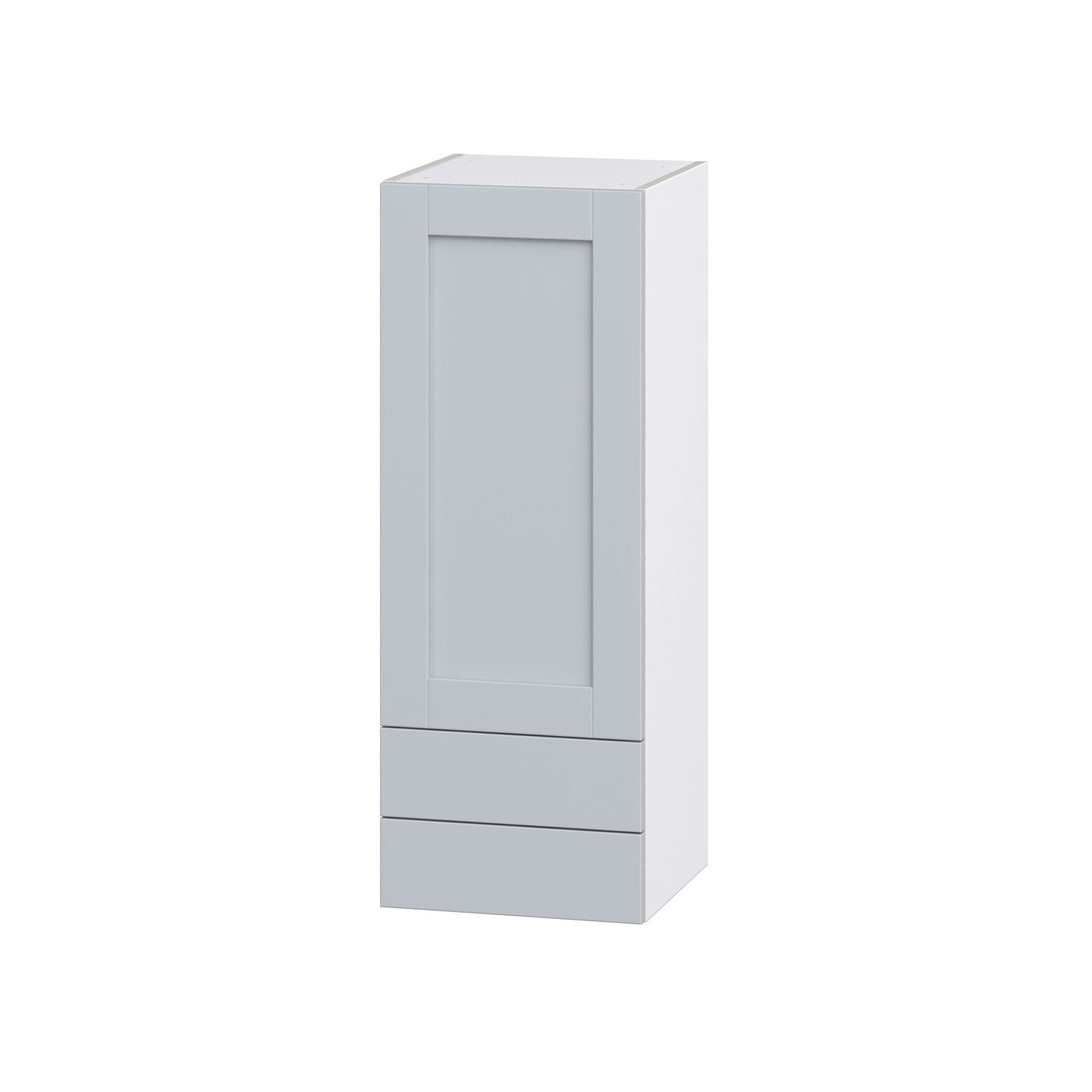 Hugo&Borg Charlesberg 15-in W x 40-in H x 14-in D Gray 2-Drawers Wall Fully Assembled Cabinet (Recessed Panel Shaker Style)