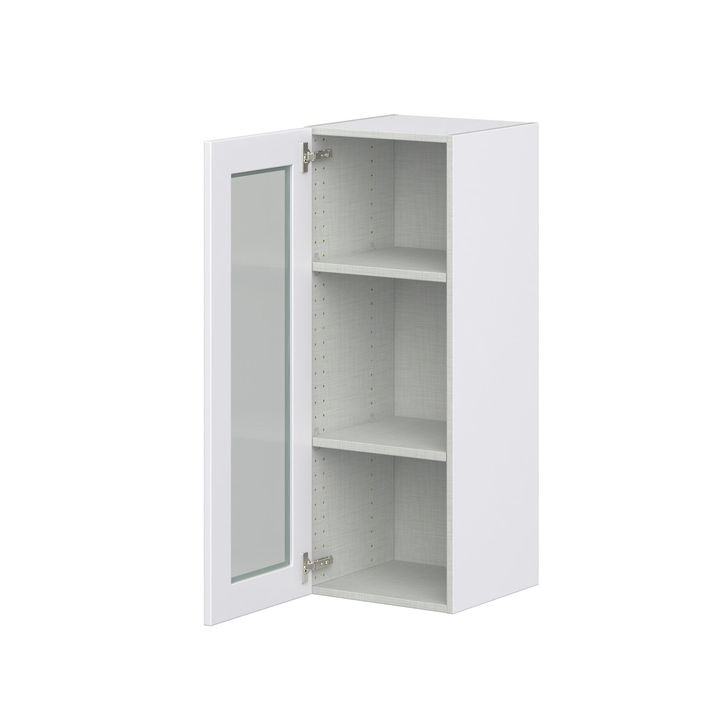 Hugo&Borg Jolie 15-in W x 40-in H x 14-in D Warm White Wall Fully Assembled Cabinet (Recessed Panel Shaker Door Style)