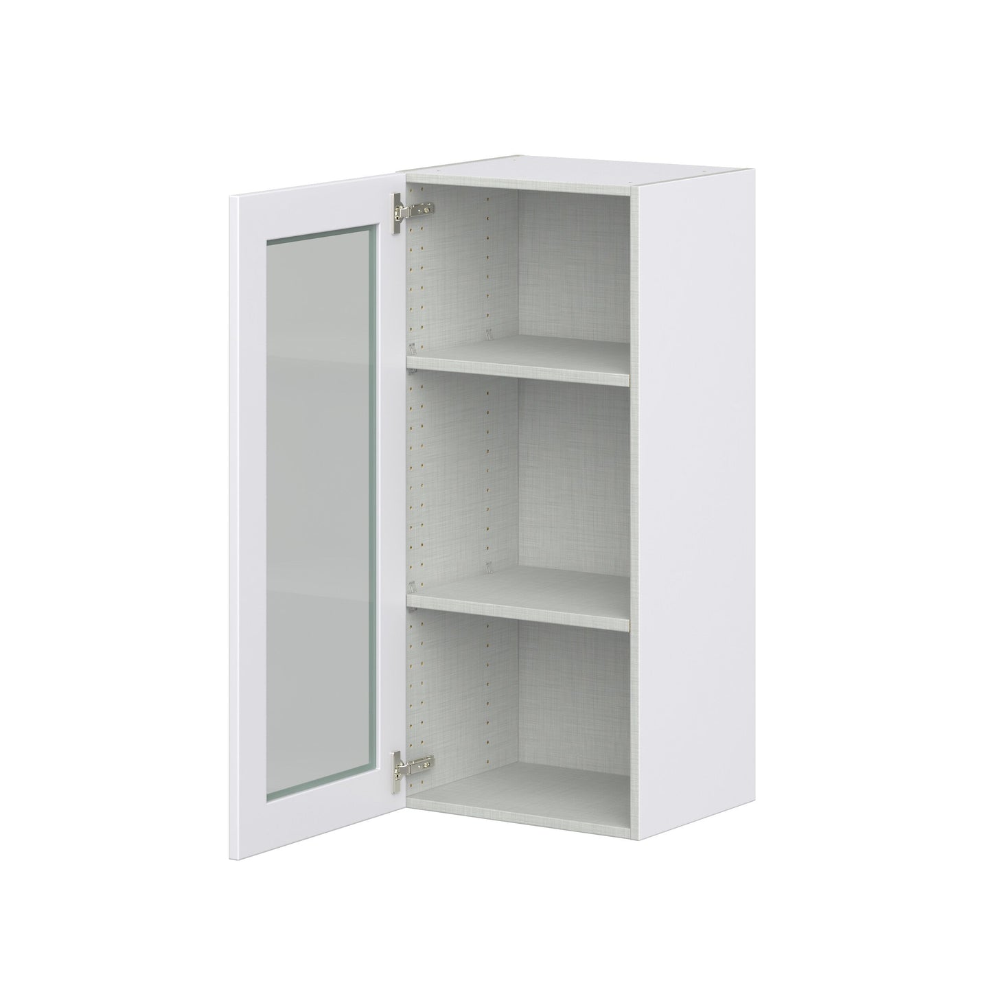 Hugo&Borg Jolie 18-in W x 40-in H x 14-in D Warm White Wall Fully Assembled Cabinet (Recessed Panel Shaker Door Style)