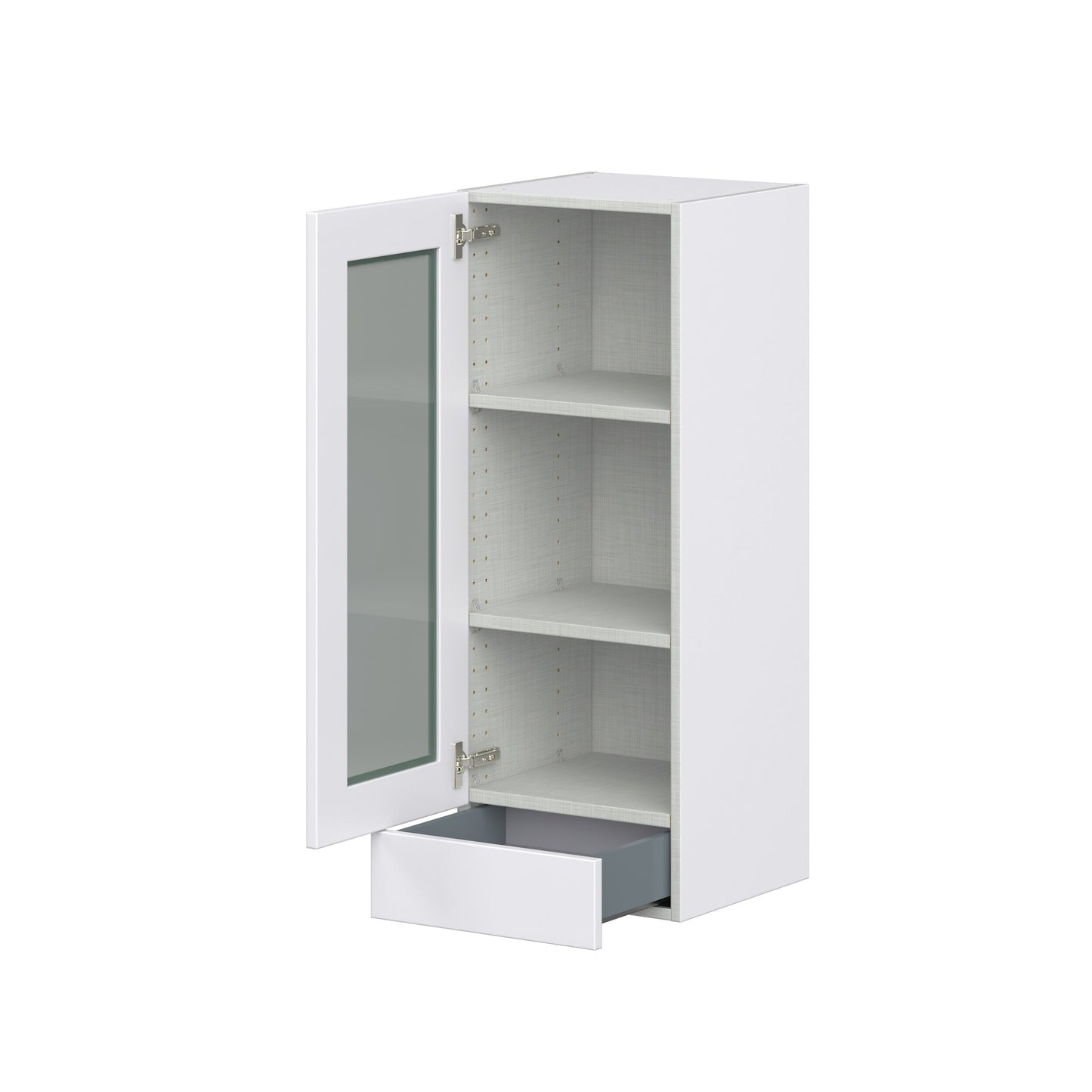 Hugo&Borg Jolie 15-in W x 40-in H x 14-in D Warm White Wall Fully Assembled Cabinet (Recessed Panel Shaker Door Style)
