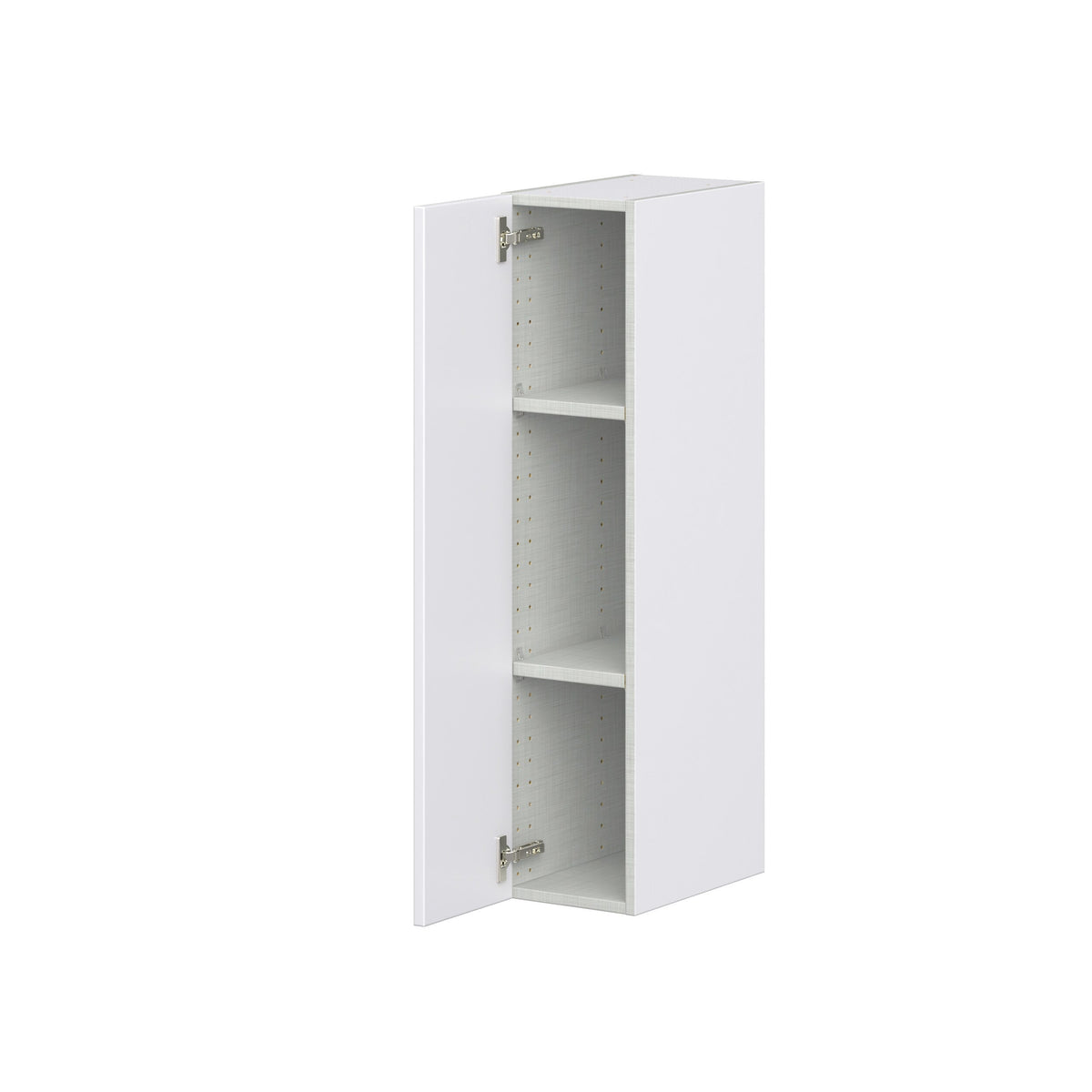 Hugo&Borg Jolie 9-in W x 40-in H x 14-in D Warm White Wall Fully Assembled Cabinet (Recessed Panel Shaker Door Style)