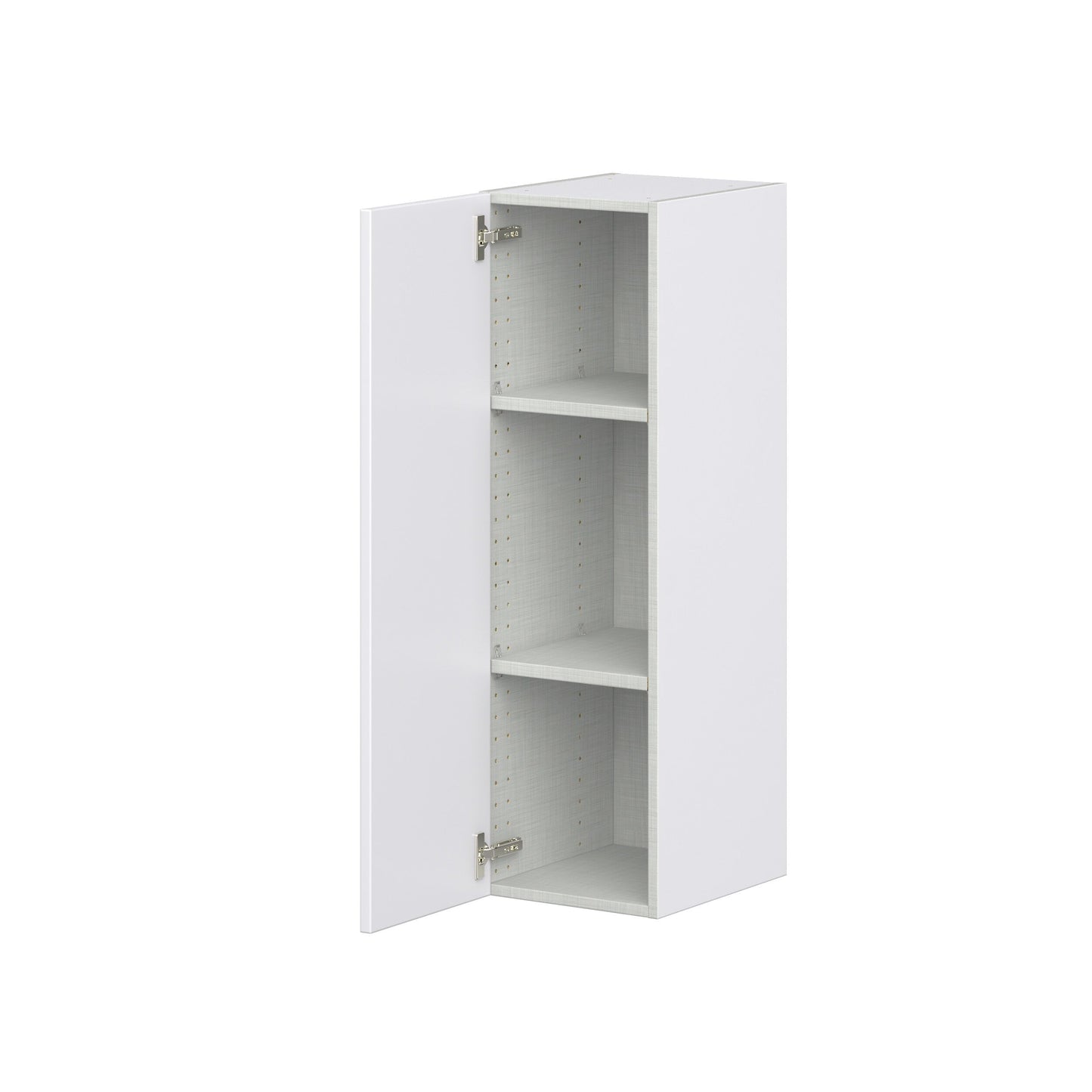 Hugo&Borg Jolie 12-in W x 40-in H x 14-in D Warm White Wall Fully Assembled Cabinet (Recessed Panel Shaker Door Style)