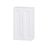 Hugo&Borg Jolie 24-in W x 40-in H x 14-in D Warm White Wall Fully Assembled Cabinet (Recessed Panel Shaker Door Style)