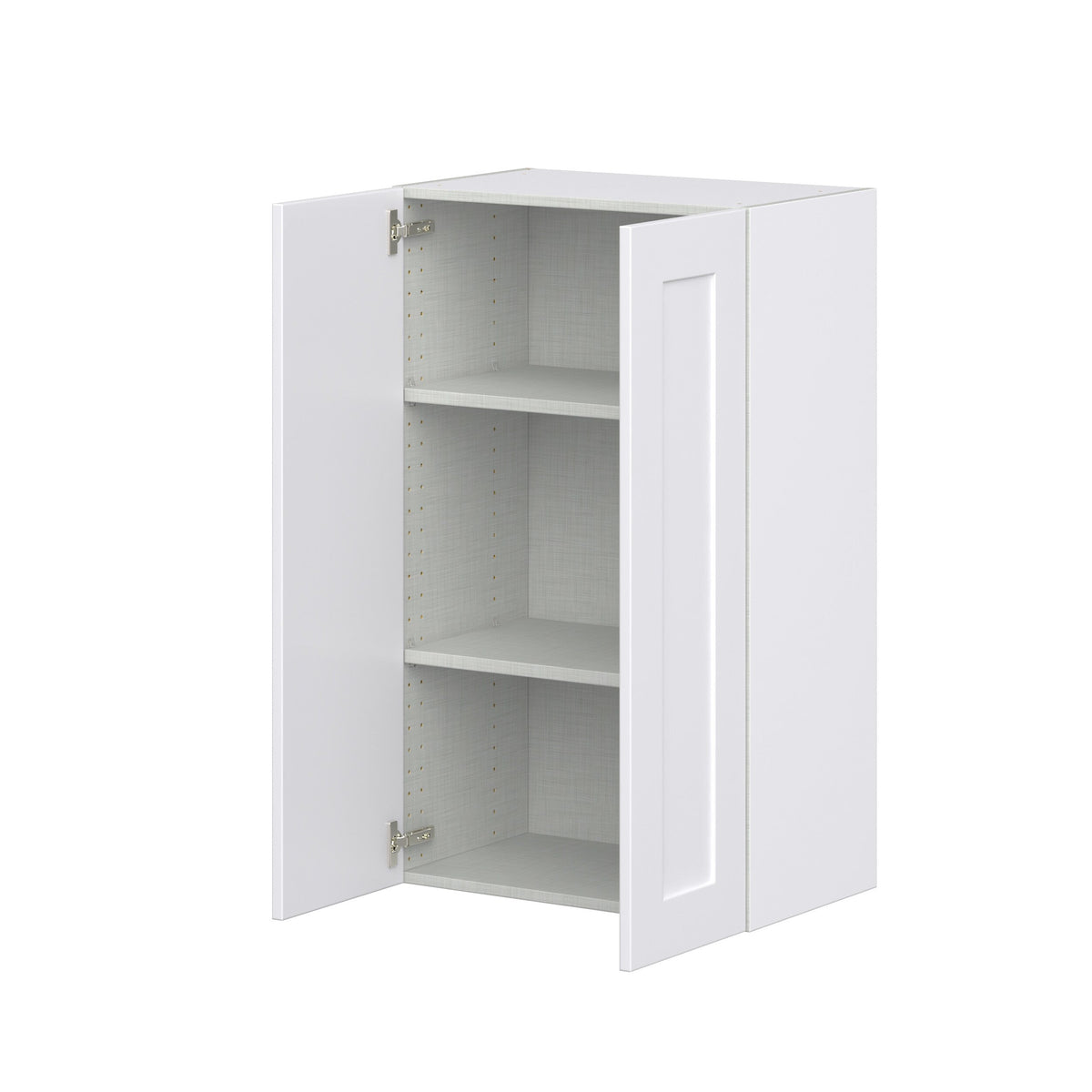 Hugo&Borg Jolie 24-in W x 40-in H x 14-in D Warm White Wall Fully Assembled Cabinet (Recessed Panel Shaker Door Style)