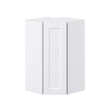 Hugo&Borg Jolie 24-in W x 40-in H x 14-in D Warm White Diagonal Corner Wall Fully Assembled Cabinet (Recessed Panel Shaker Style)