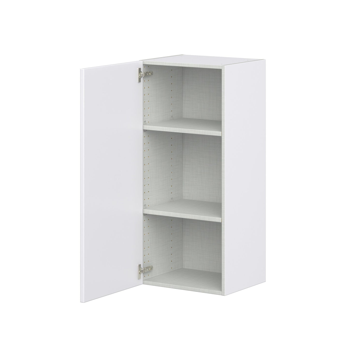 Hugo&Borg Lasalle 18-in W x 40-in H x 14-in D Bright White Slab Wall Fully Assembled Cabinet (Flat Panel Slab Door Style)