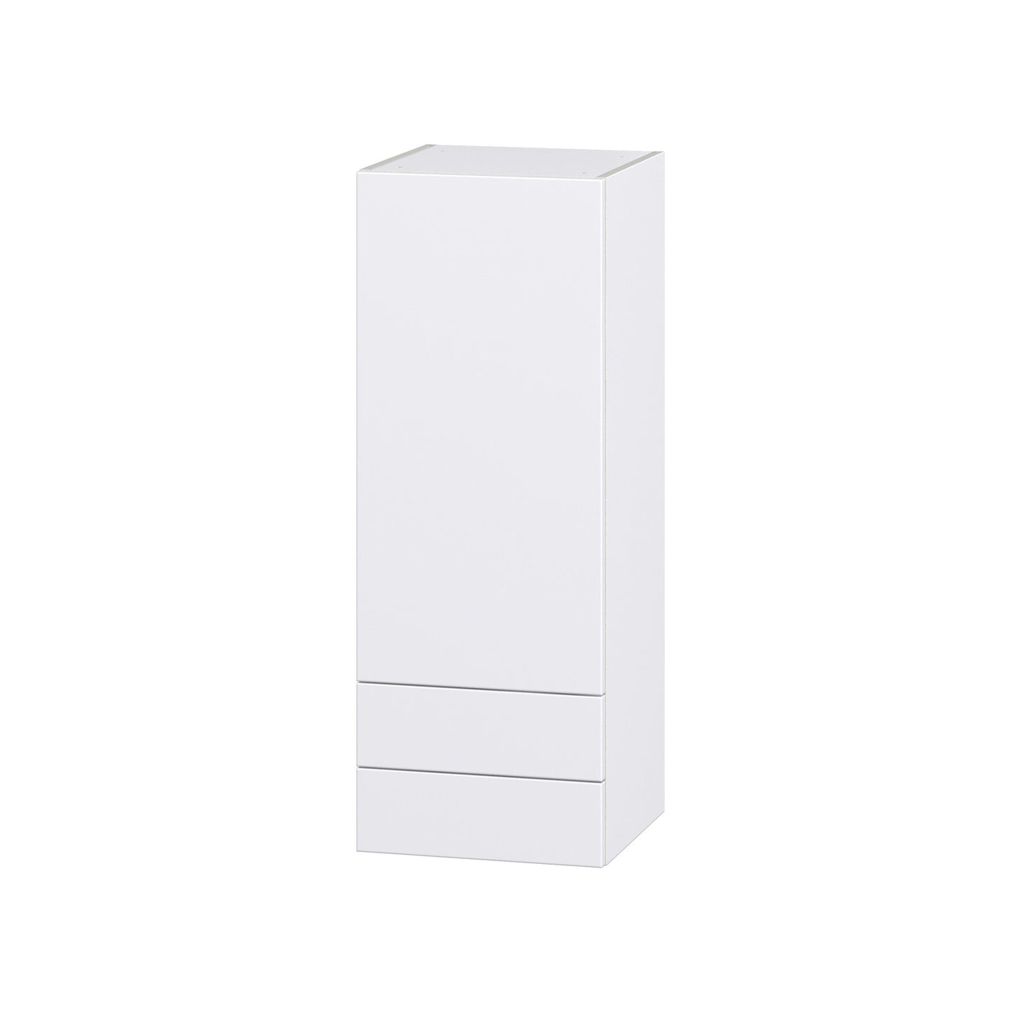 Hugo&Borg Lasalle 15-in W x 40-in H x 14-in D Bright White Slab 2-Drawers Wall Fully Assembled Cabinet (Flat Panel Slab Style)