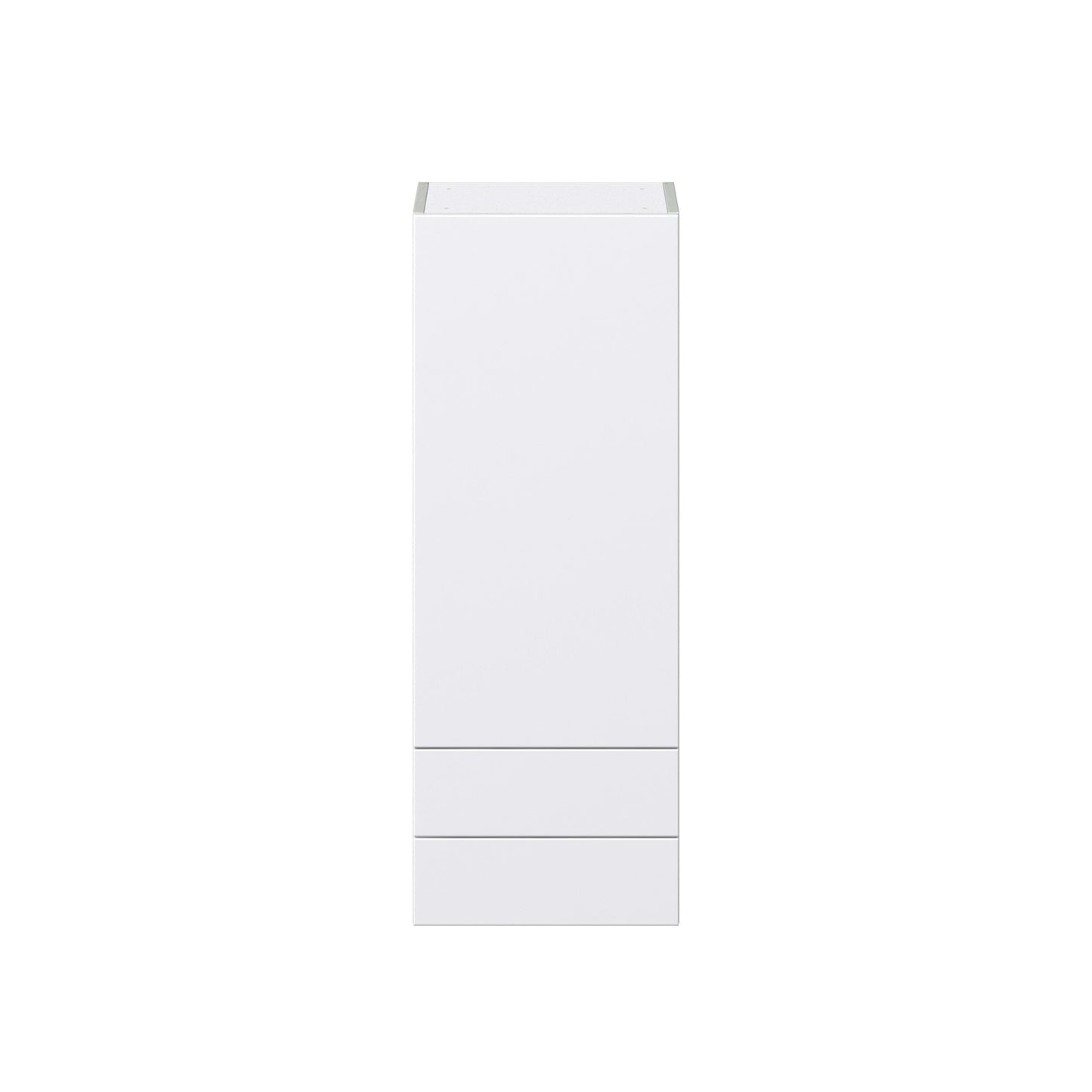 Hugo&Borg Lasalle 15-in W x 40-in H x 14-in D Bright White Slab 2-Drawers Wall Fully Assembled Cabinet (Flat Panel Slab Style)