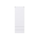 Hugo&Borg Lasalle 15-in W x 40-in H x 14-in D Bright White Slab 2-Drawers Wall Fully Assembled Cabinet (Flat Panel Slab Style)